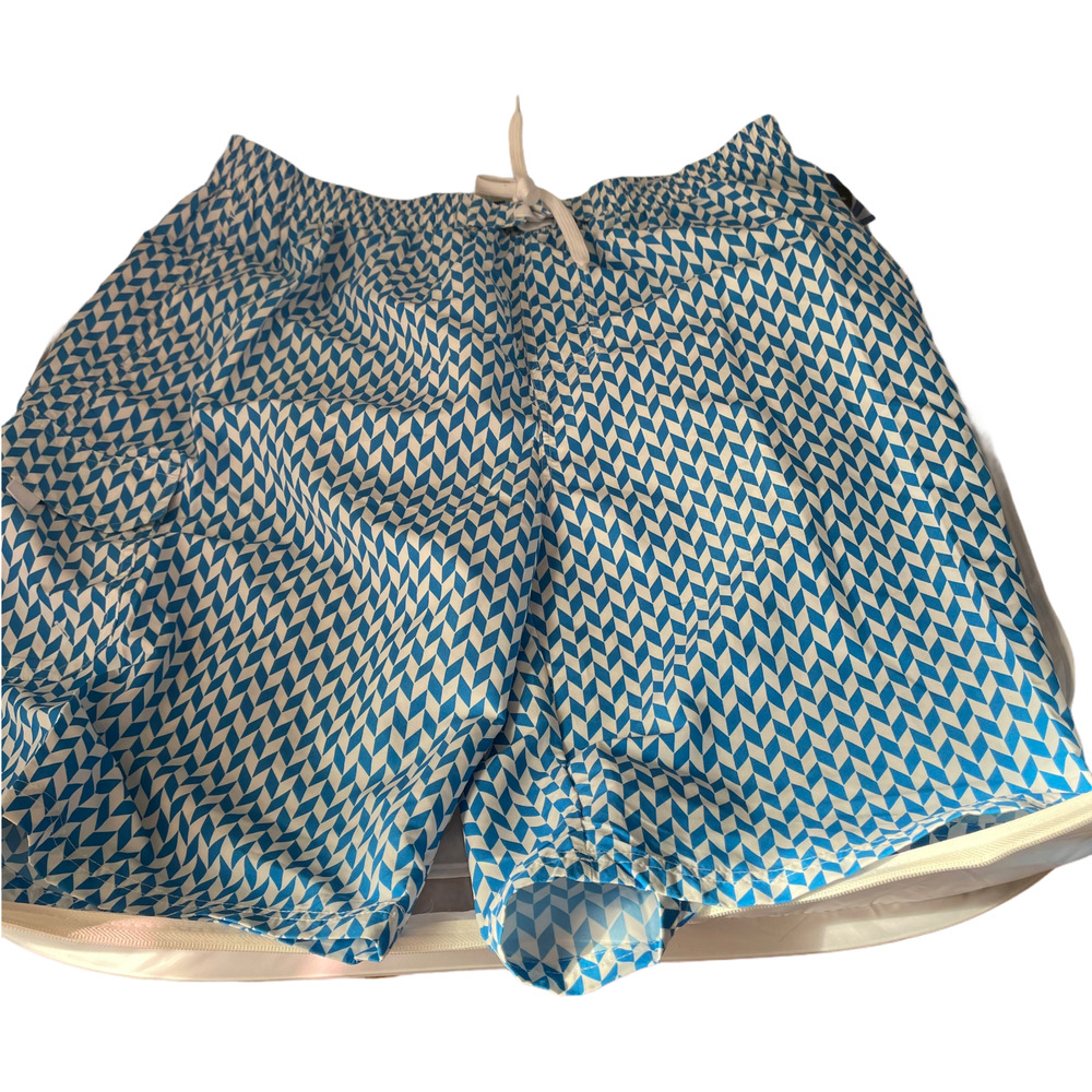 NBNgear Men's Blue & White Swim Trunks – Size 4XL NWT Trunks  swimwear
